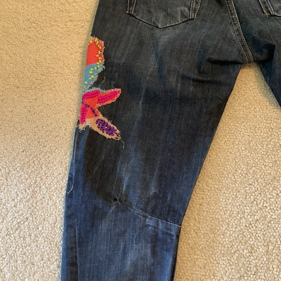 Desigual Designer Jeans with lots of style and color.- front side zipper- button - Picture 8 of 12
